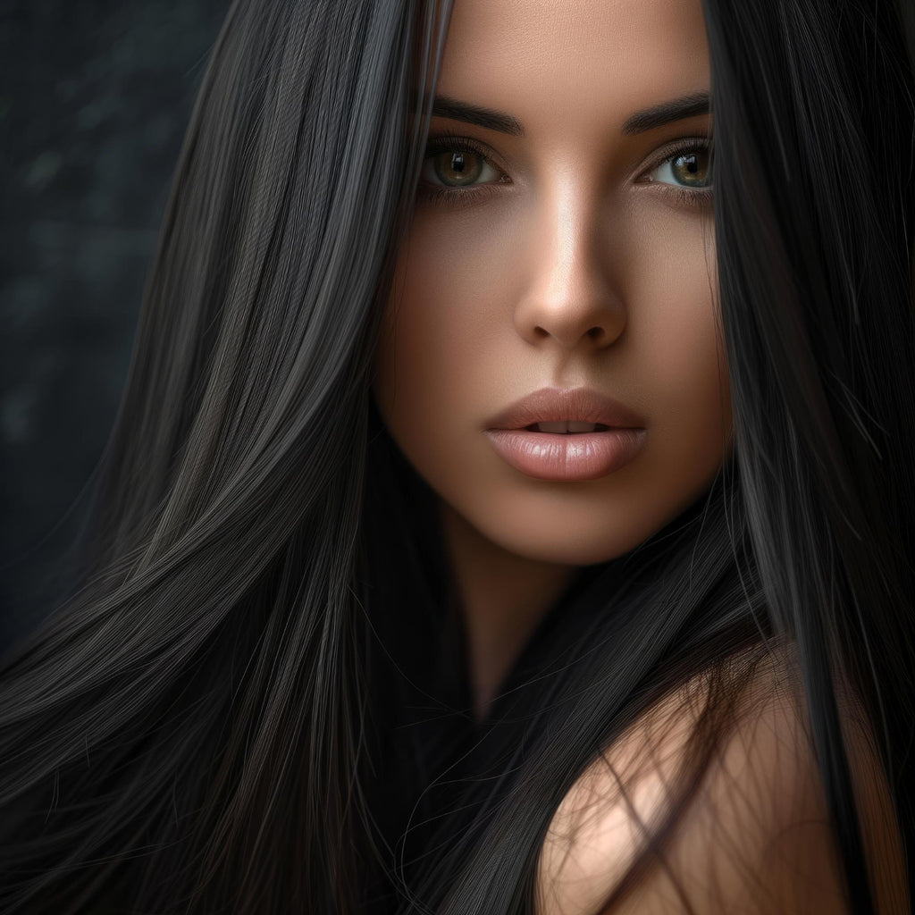 Haarverlängerung Clip-in Extensions Honigblond #1b Naturschwarz