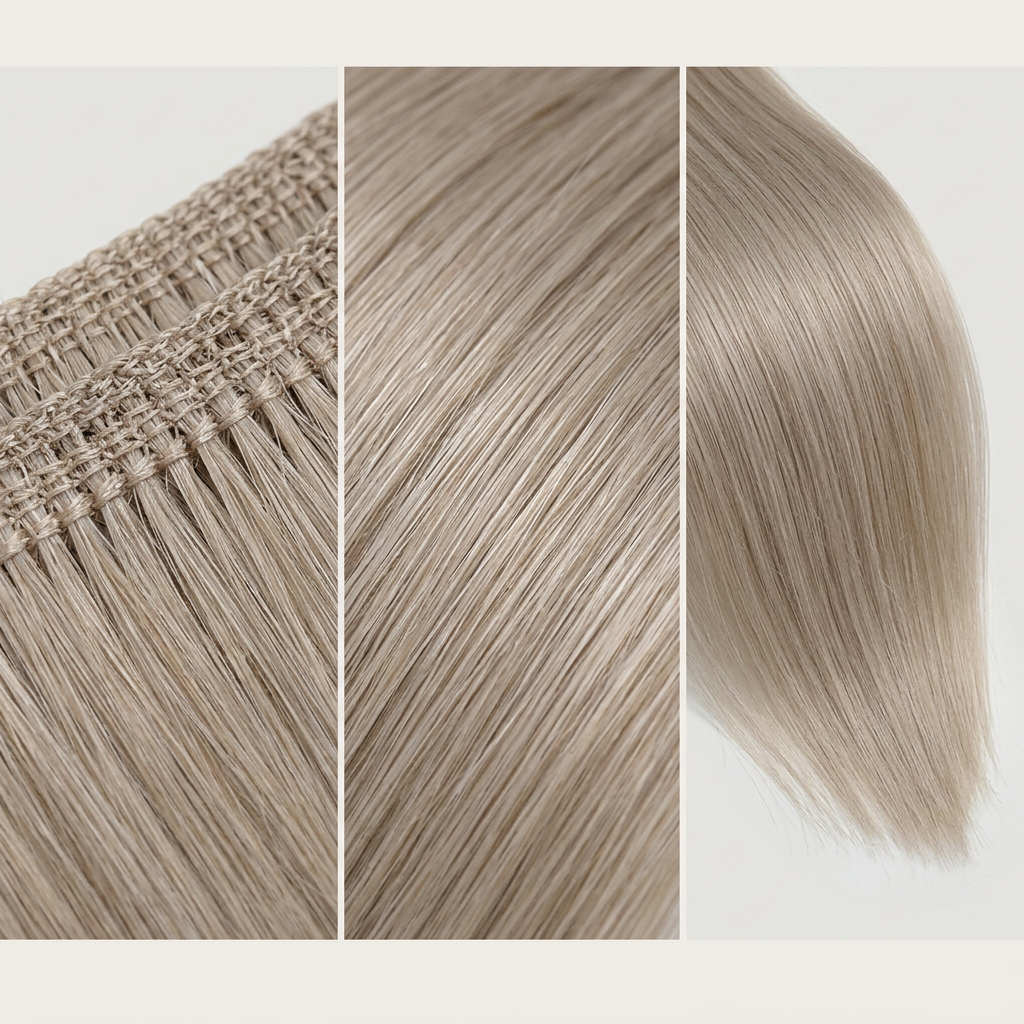Haarverlängerung #18  Aschblond
