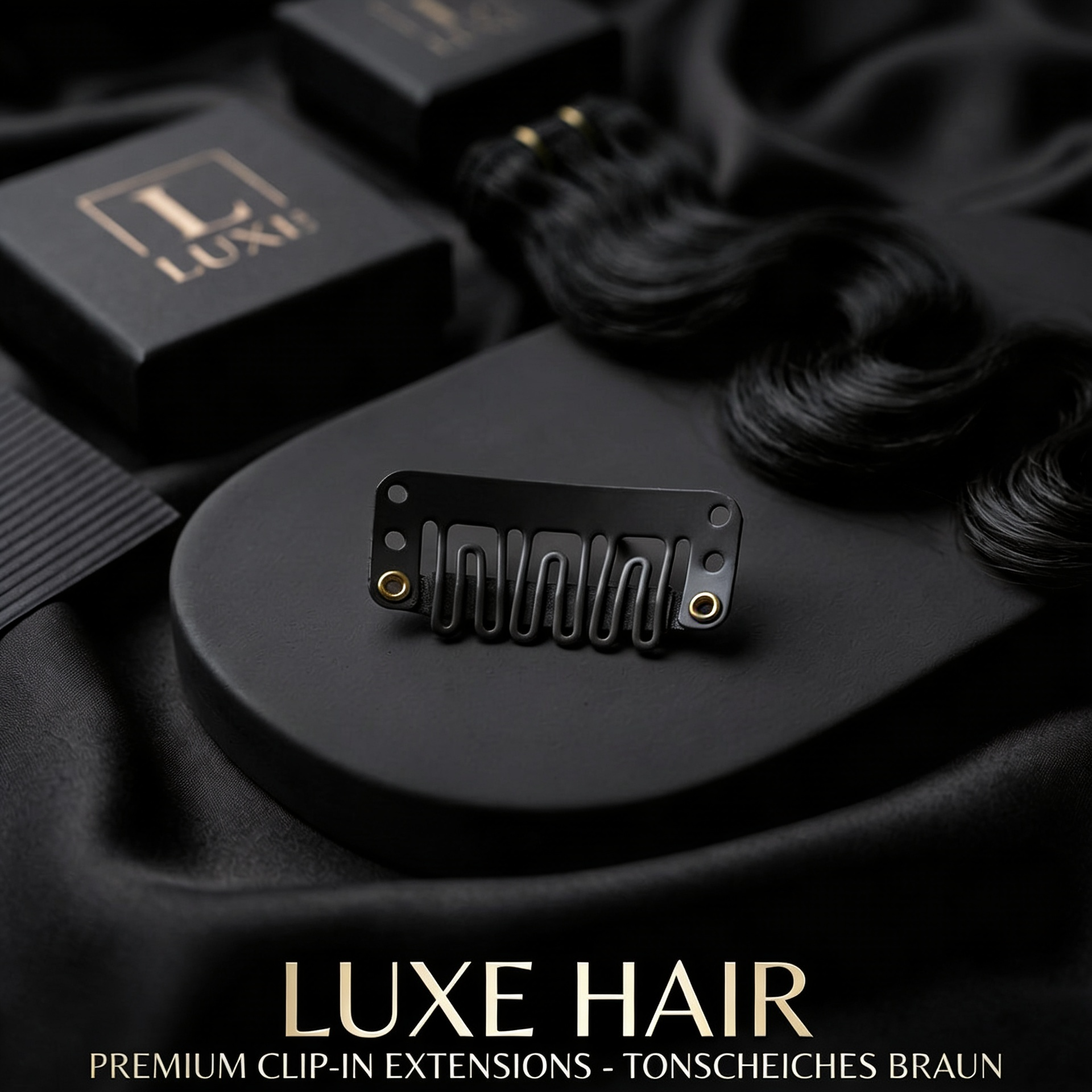Haarwerkzeug Clip. Farbe Schwarz