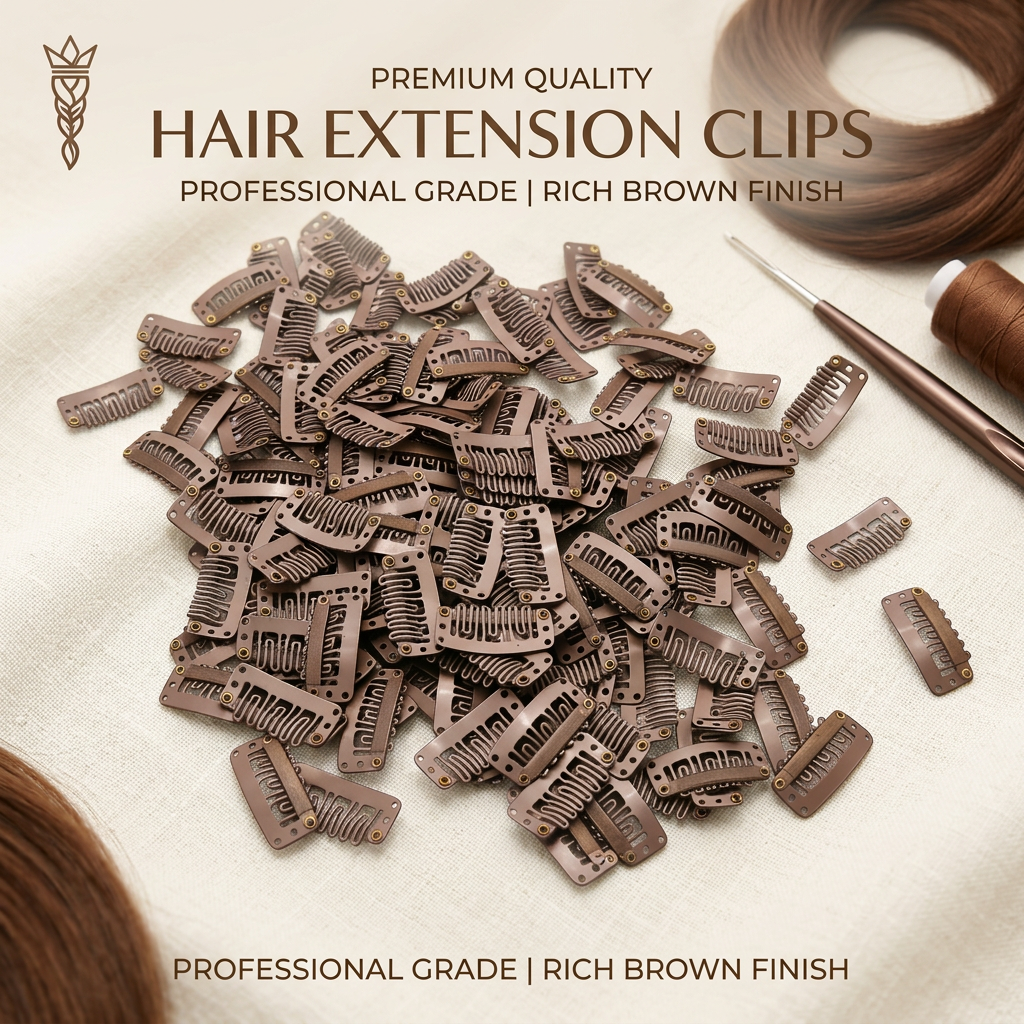 Haarwerkzeug Clip  Farbe Braun