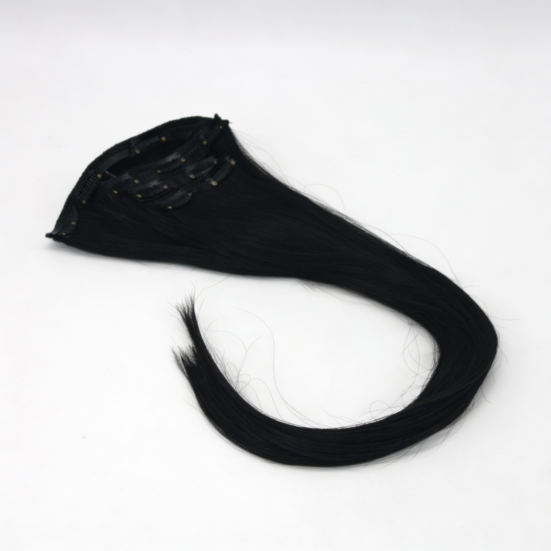 Haarverlängerung Clip-in Extensions Honigblond #1b Naturschwarz